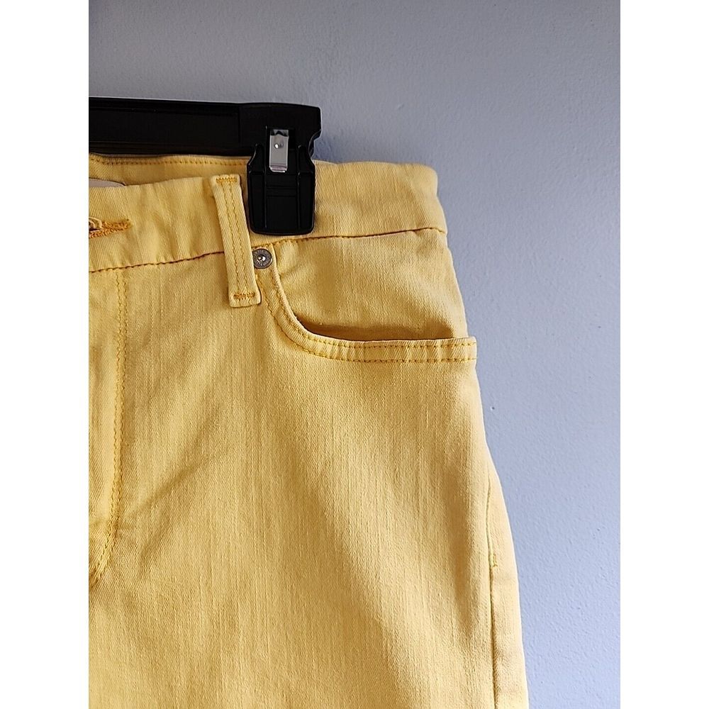 7 Seven for all Mankind Womens 27 Bright Yellow ‎ Summer Jeans - Picture 4 of 10